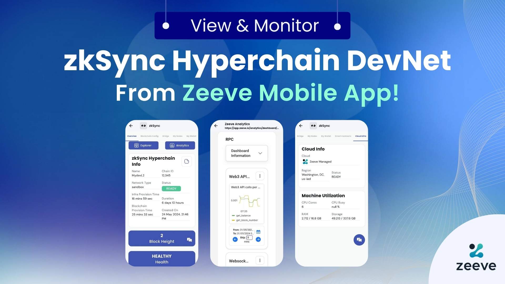 Unlock Mobile Monitoring: zkSync Hyperchain DevNets Now on Zeeve App