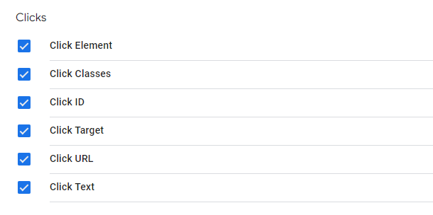 Enabling Clicks in Google Tag Manager