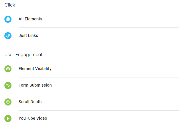 Click and User Engagement Triggers in Google Tag Manager