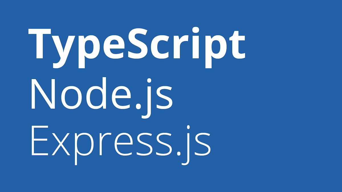 TypeScript For Writting Backend