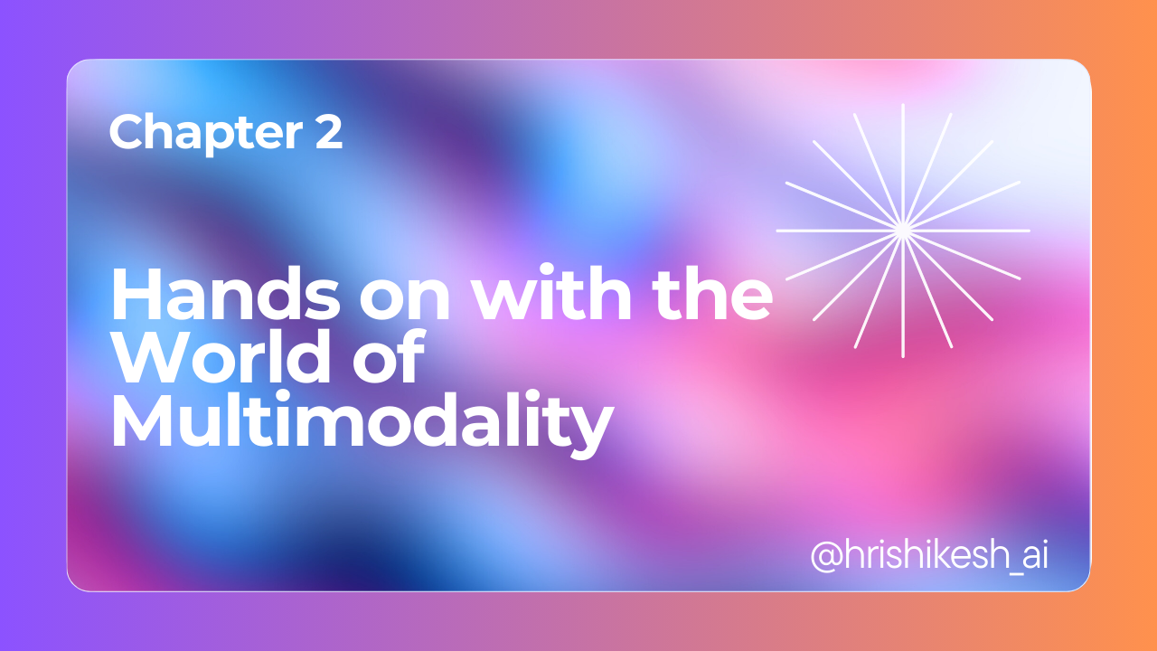 Chapter 2 - Hands on with the World of Multimodality