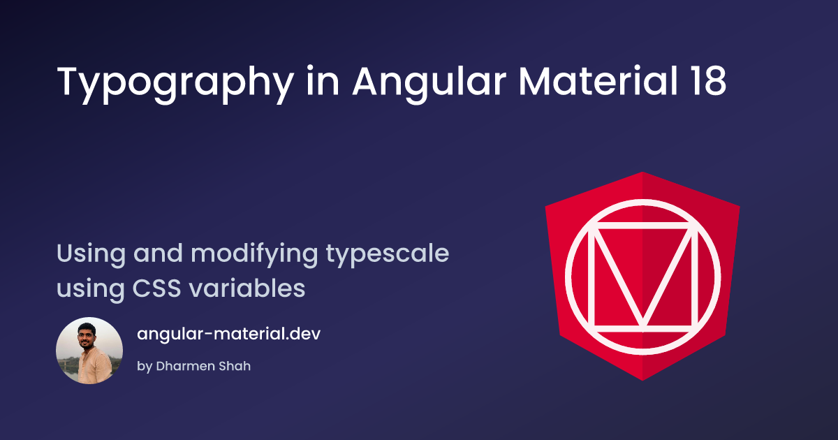 Typography in Angular Material 18