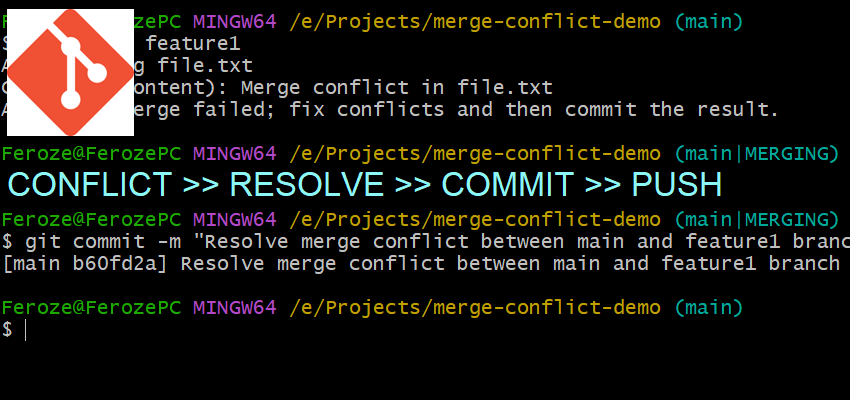 Step-by-Step guide to Resolving Merge Conflicts in GIT