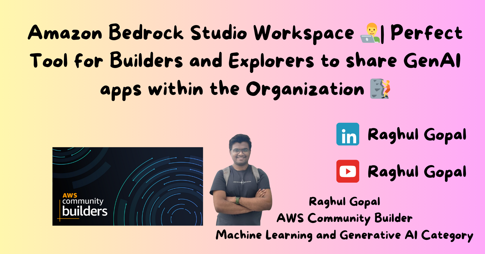 Amazon Bedrock Studio Workspace 👨‍💻| Perfect Tool for Builders and Explorers to share GenAI apps within the Organization 🧗