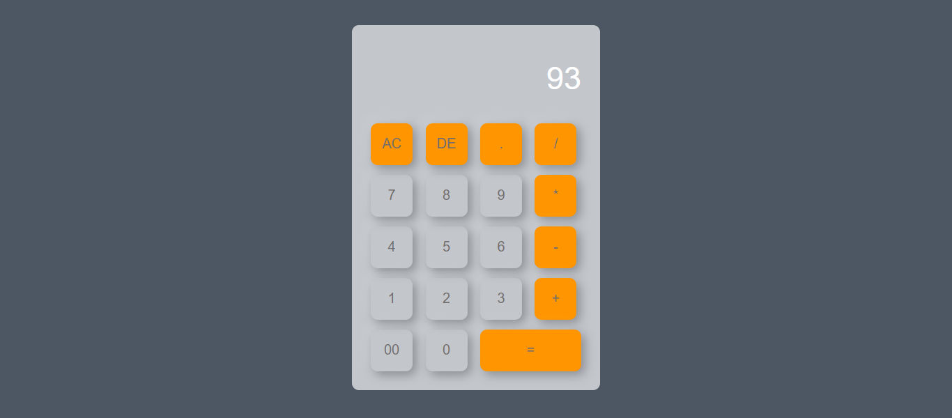 <Simple Calculator using HTML/CSS>