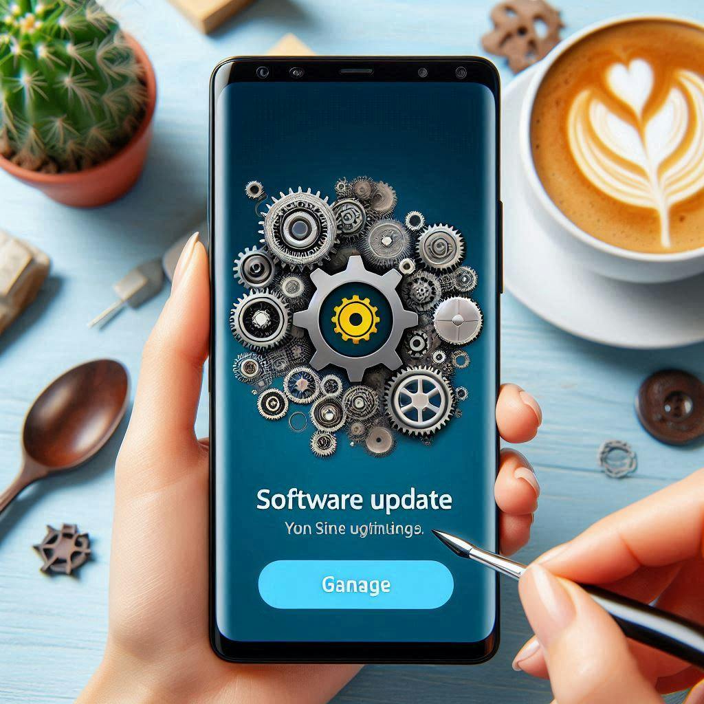 Software update notification on Samsung phone