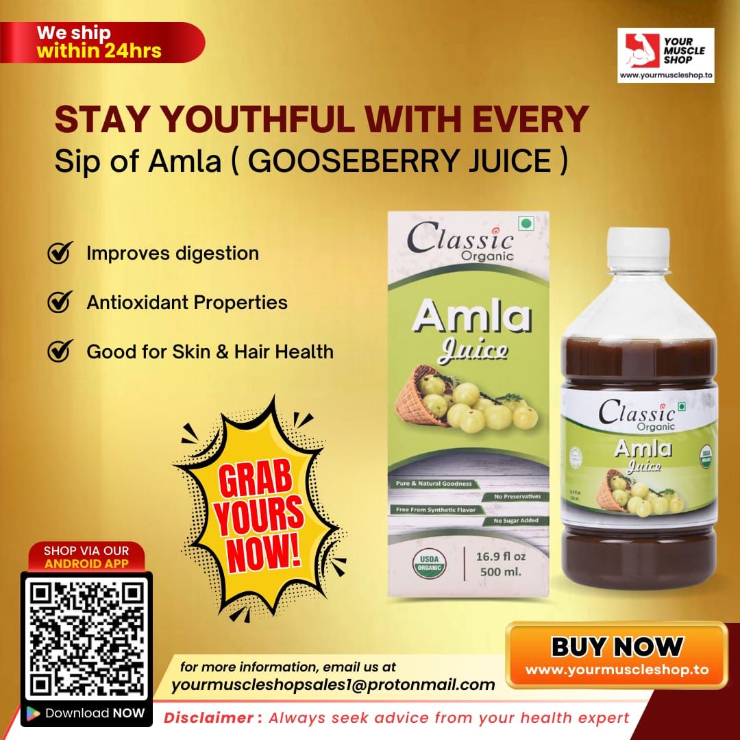 STAY YOUTHFUL WITH EVERY Sip of Amla (GOOSEBERRY JUICE) - GRAB YOURS NOW !