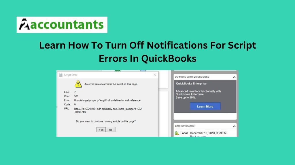 Learn How To Turn Off Notifications For Script Errors In QuickBooks