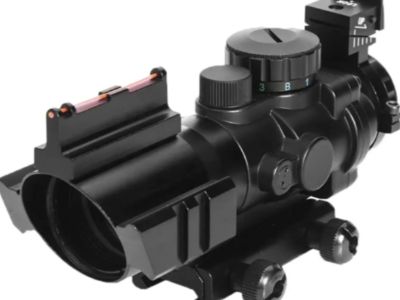 Prism rifle sights assist shooters in engaging targets accurately.