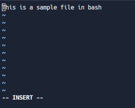 Insert mode in Vim