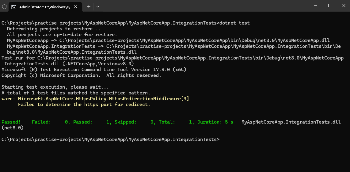 Interger Test Command Unit Testing and Integration Testing in ASP.NET Core 8