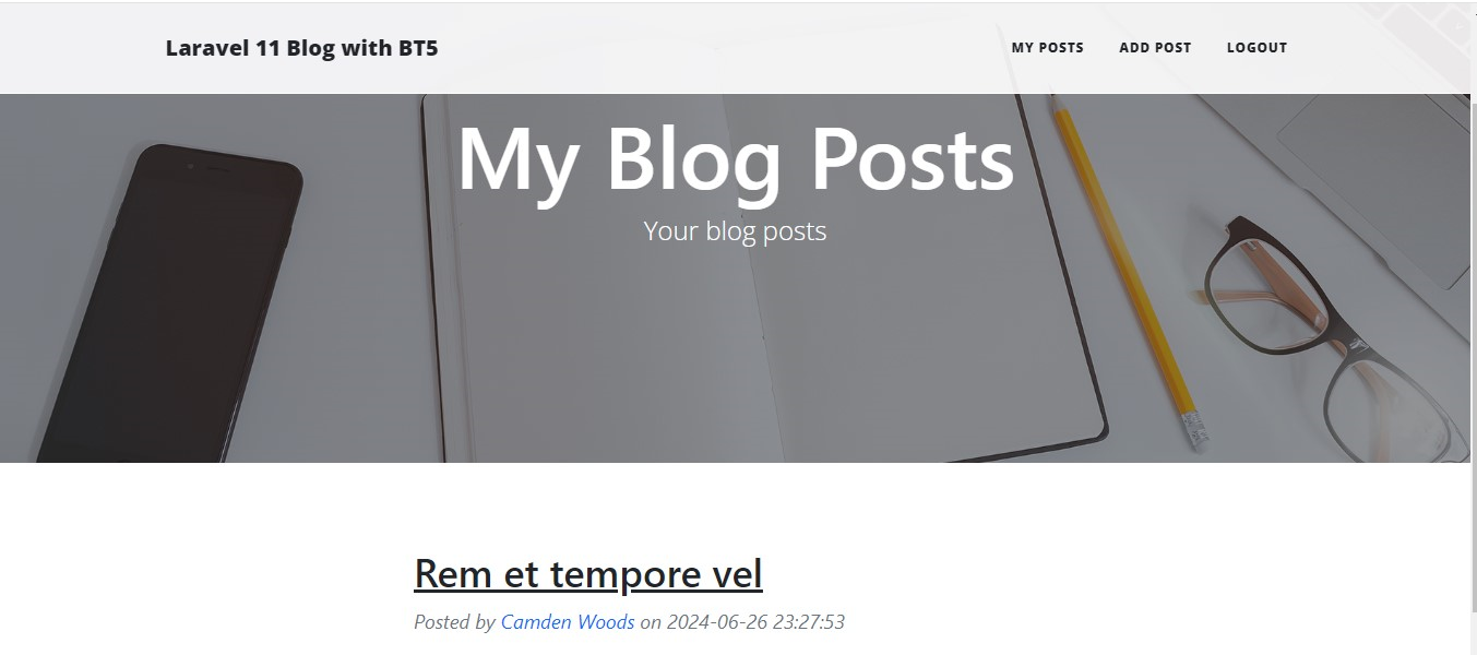 How to build a blog application using Laravel 11 with bootstrap 5