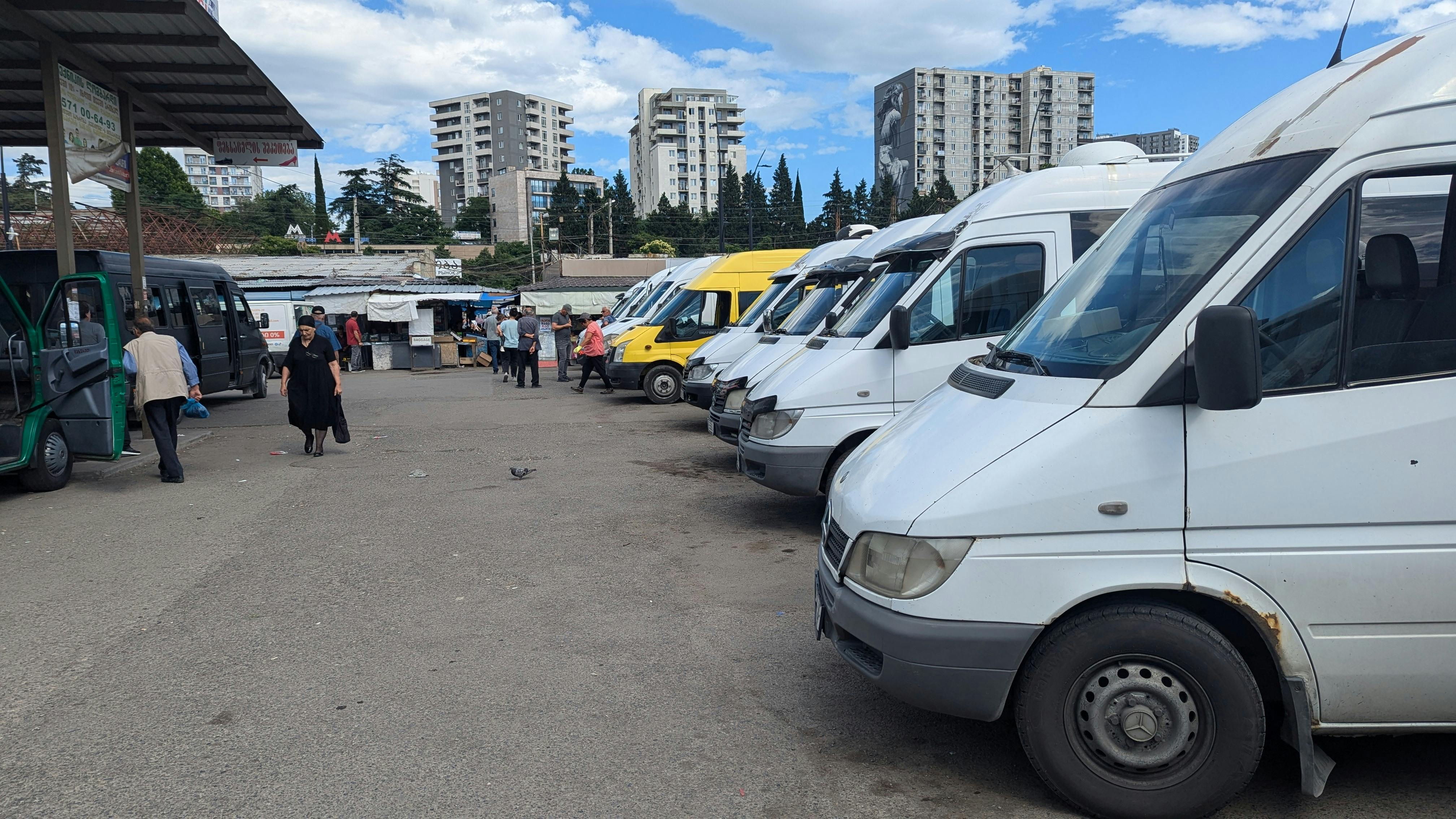 Mini buses Tbilisi - Gudauri on Didube bus station