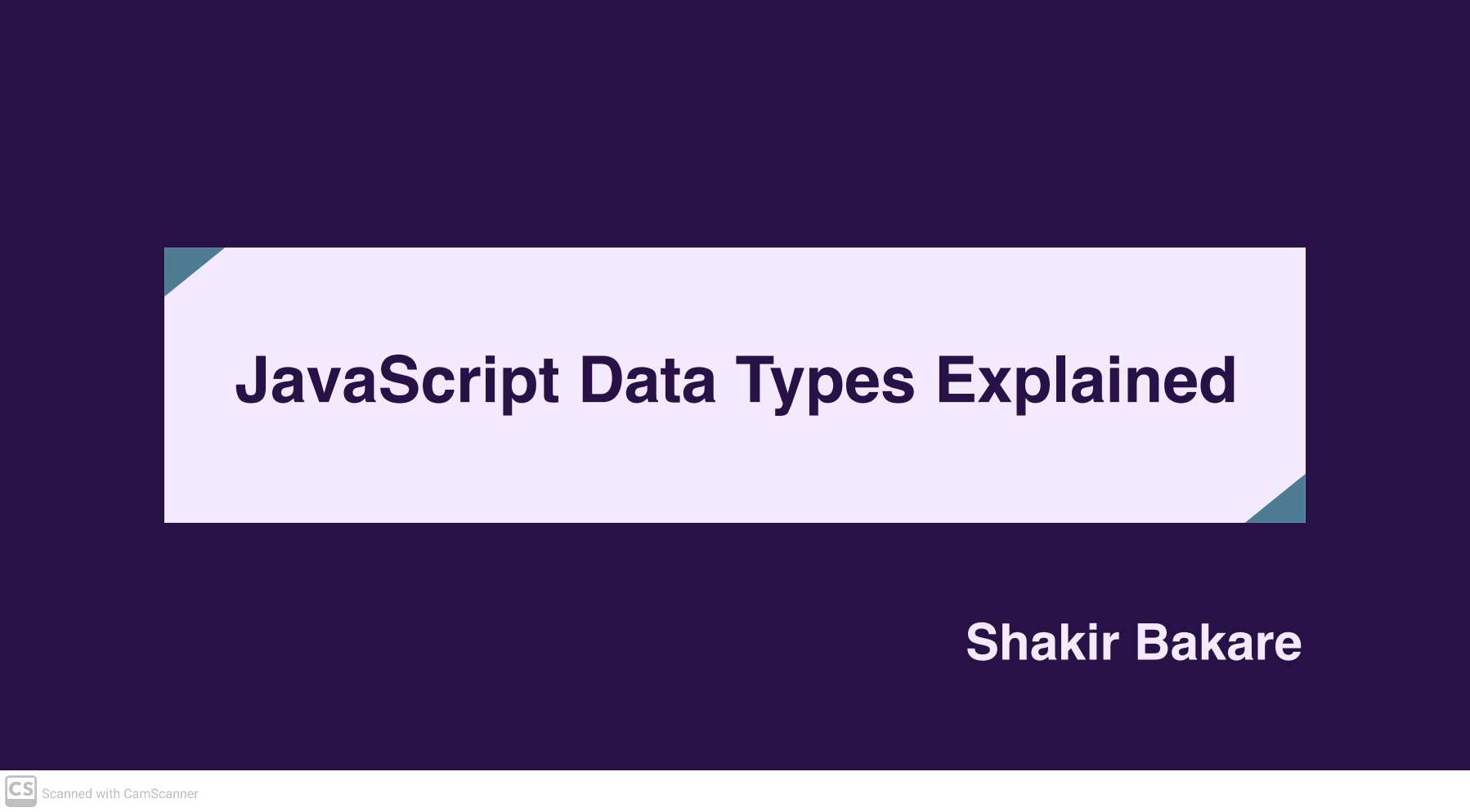 JavaScript Data Types Explained: A Beginner's Guide