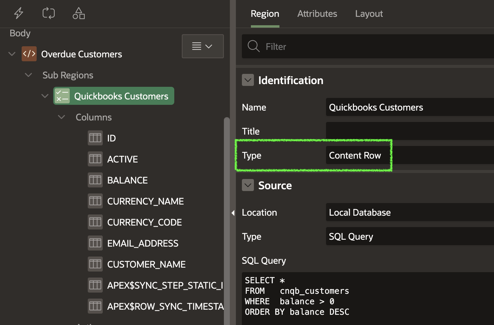 Oracle APEX Selectable Template Component 1