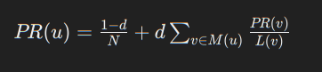 page rank formula