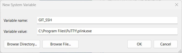 Inserting a new system variable