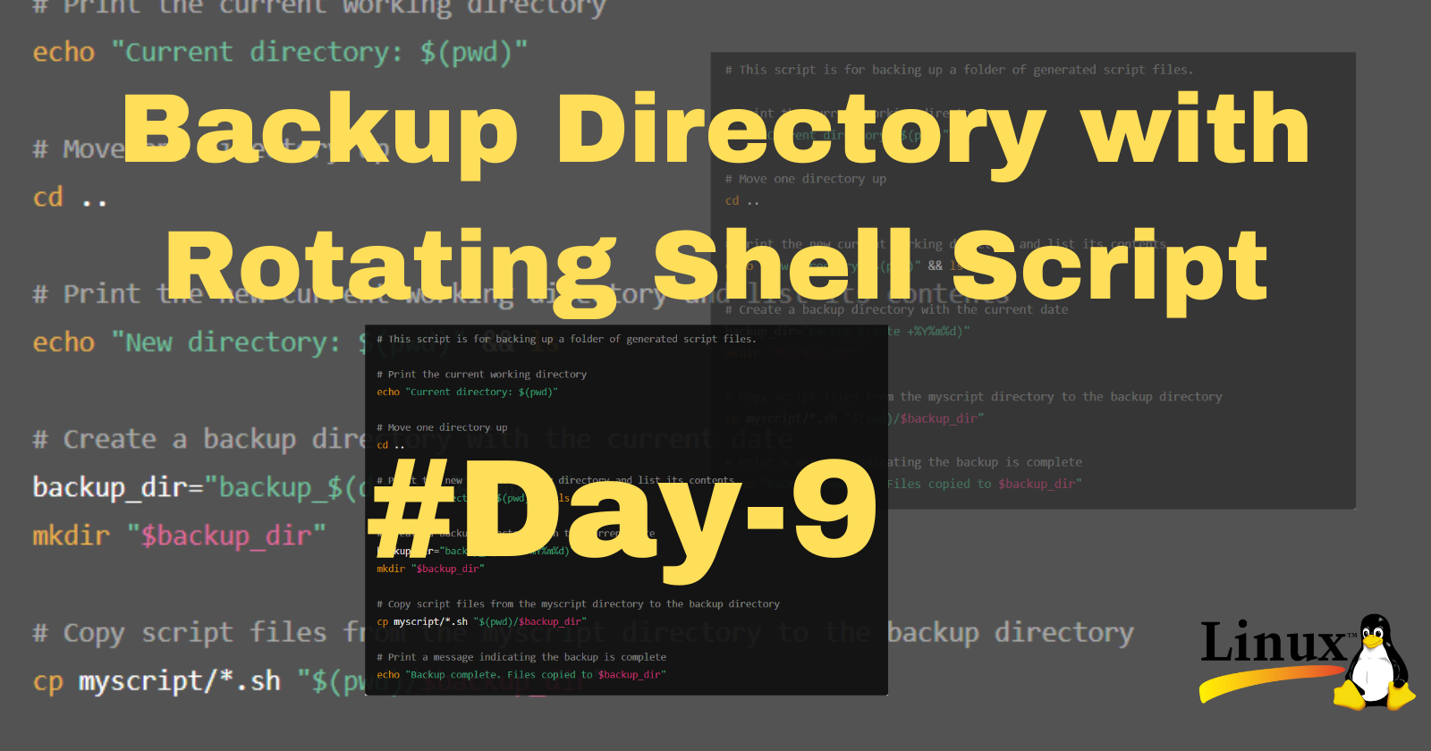 Shell Scripting Challenge #day-9 Directory Backup with Rotation