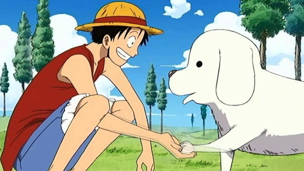 one piece animesinden luffy ve long dog