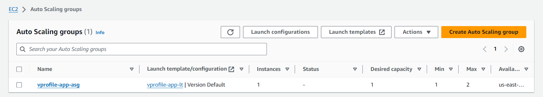 auto scaling group