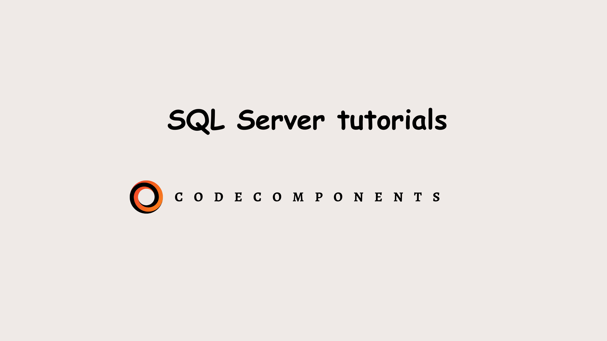 SQL Server Tutorials