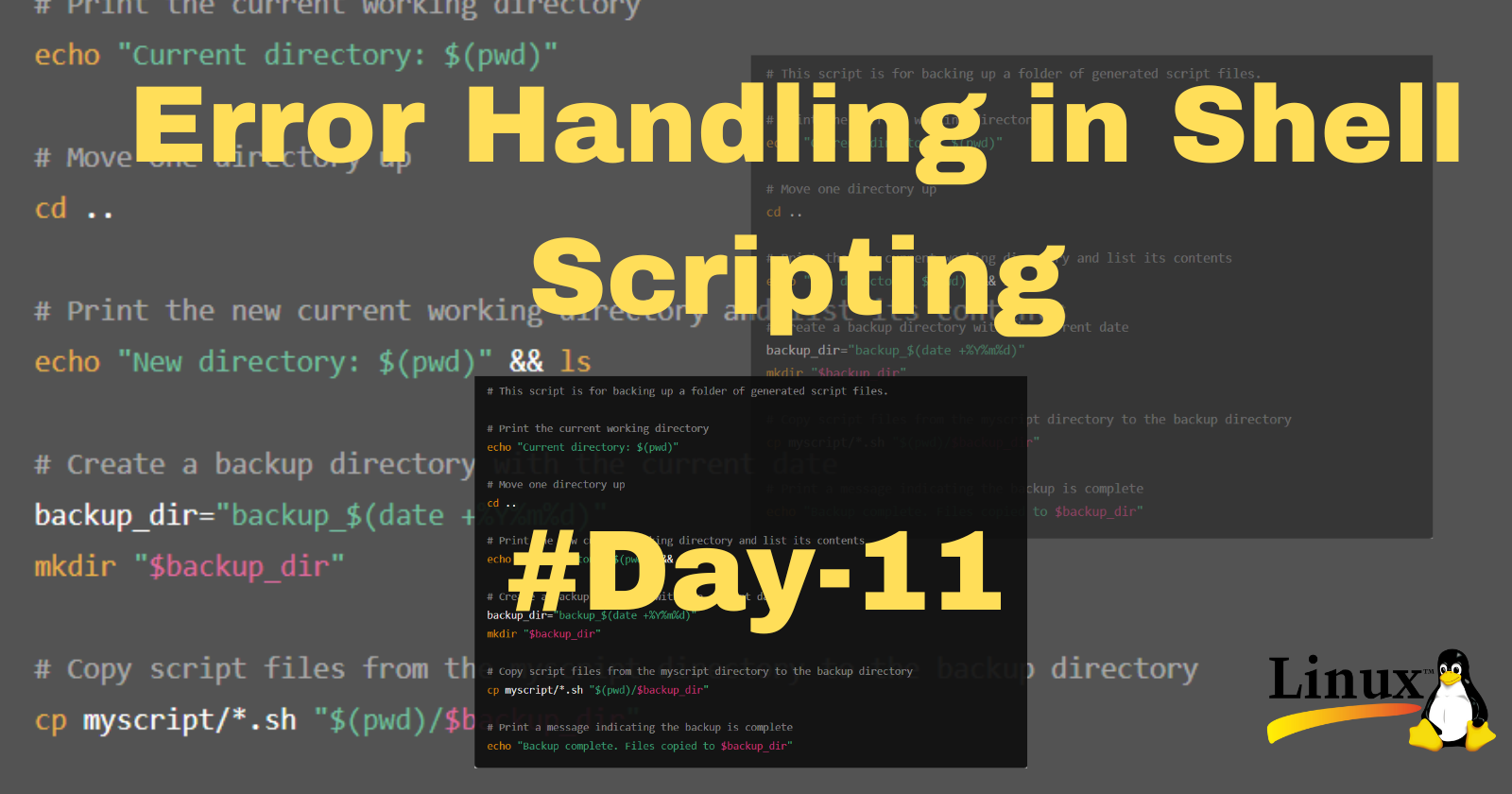 Shell Scripting Challenge #Day-11 : Error Handling in Shell Scripting