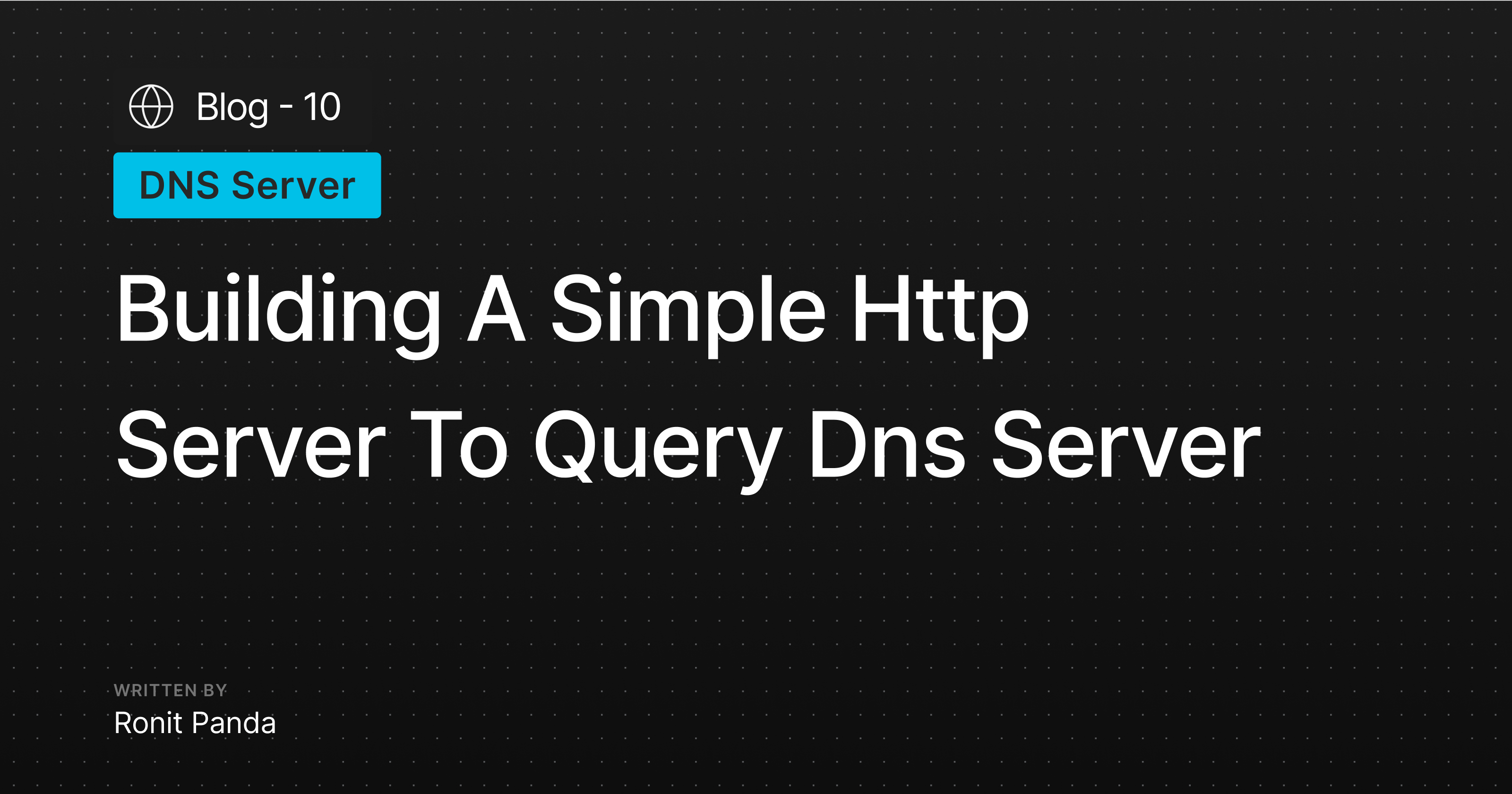 Building a simple http server to query dns server