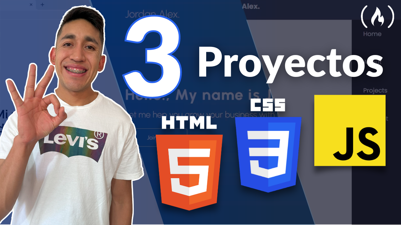 Image for Practice Your HTML, CSS, and JavaScript Skills in Spanish by Building 3 Projects