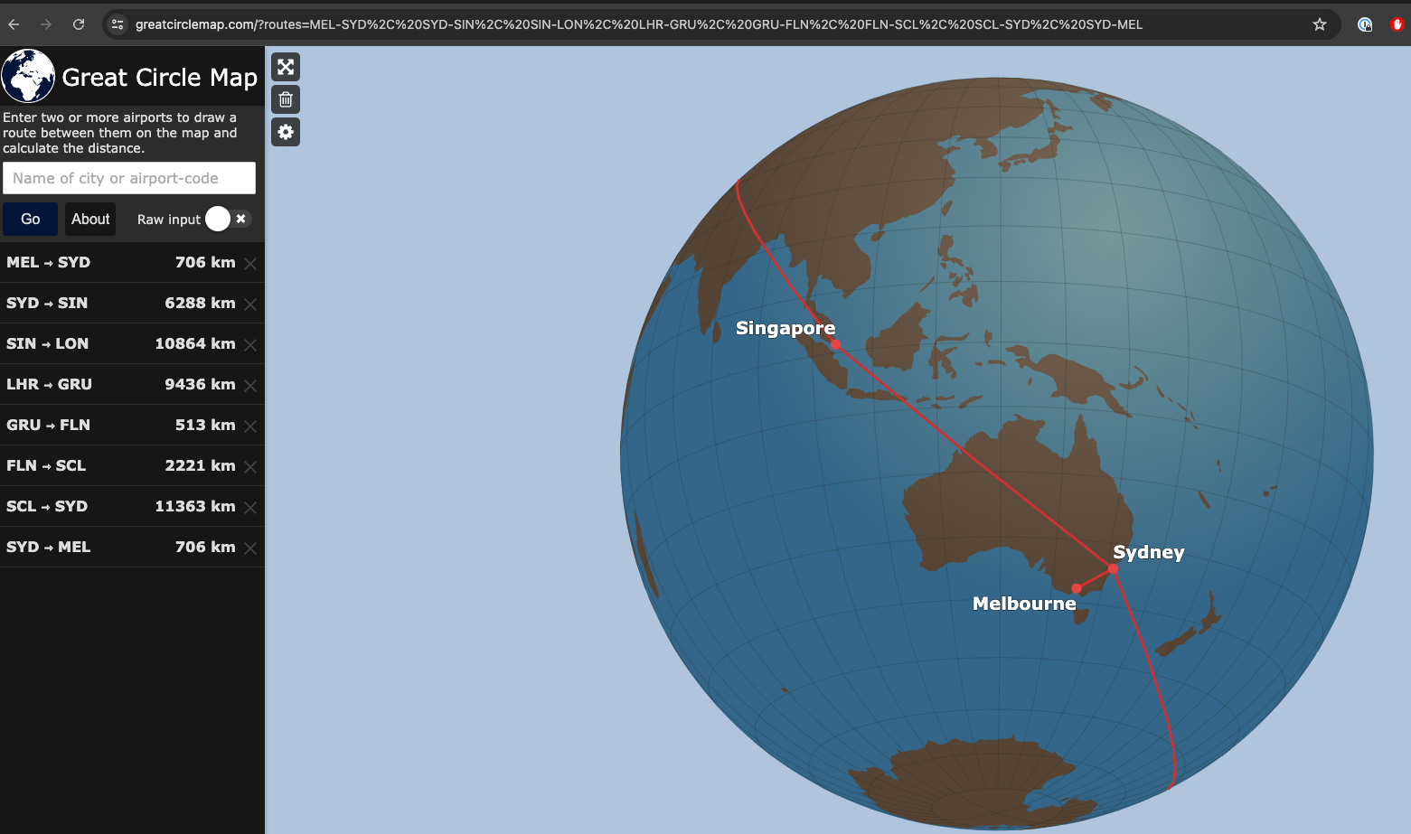 Daily Hack #day108 - Great Circle Map