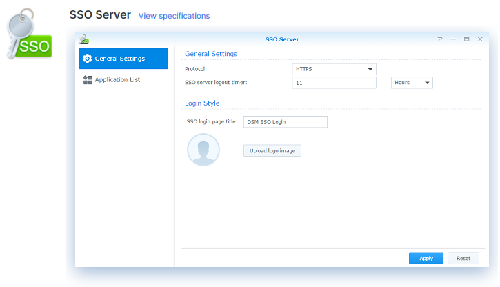 Synology NAS 的 SSO 設定畫面