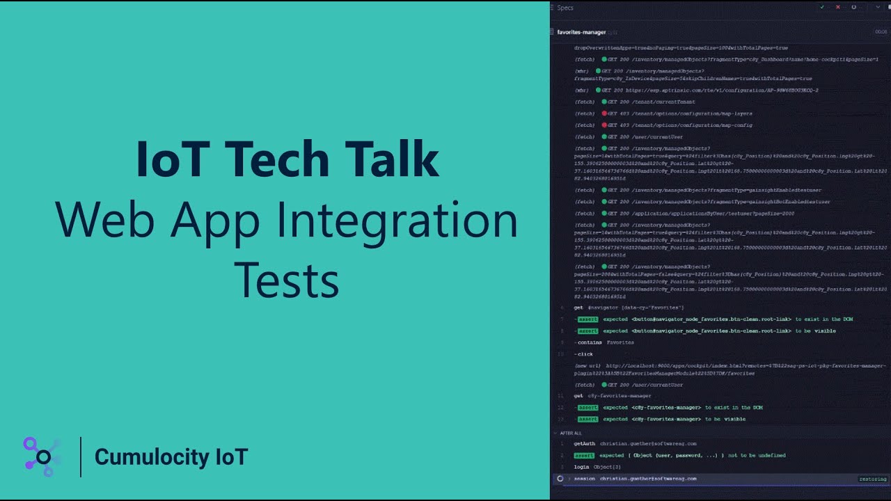 IoT Tech Talk - Web App Integration Tests