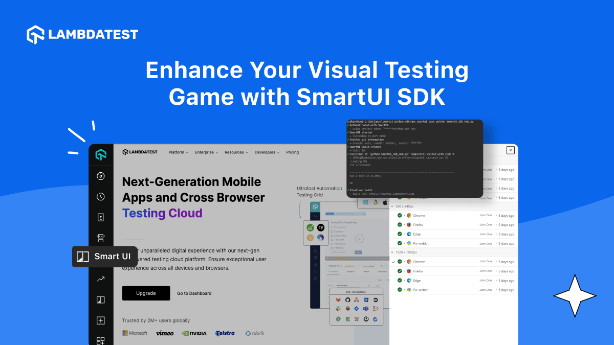 Seamlessly Capture, Compare, and Analyze Screenshots with SmartUI SDK!