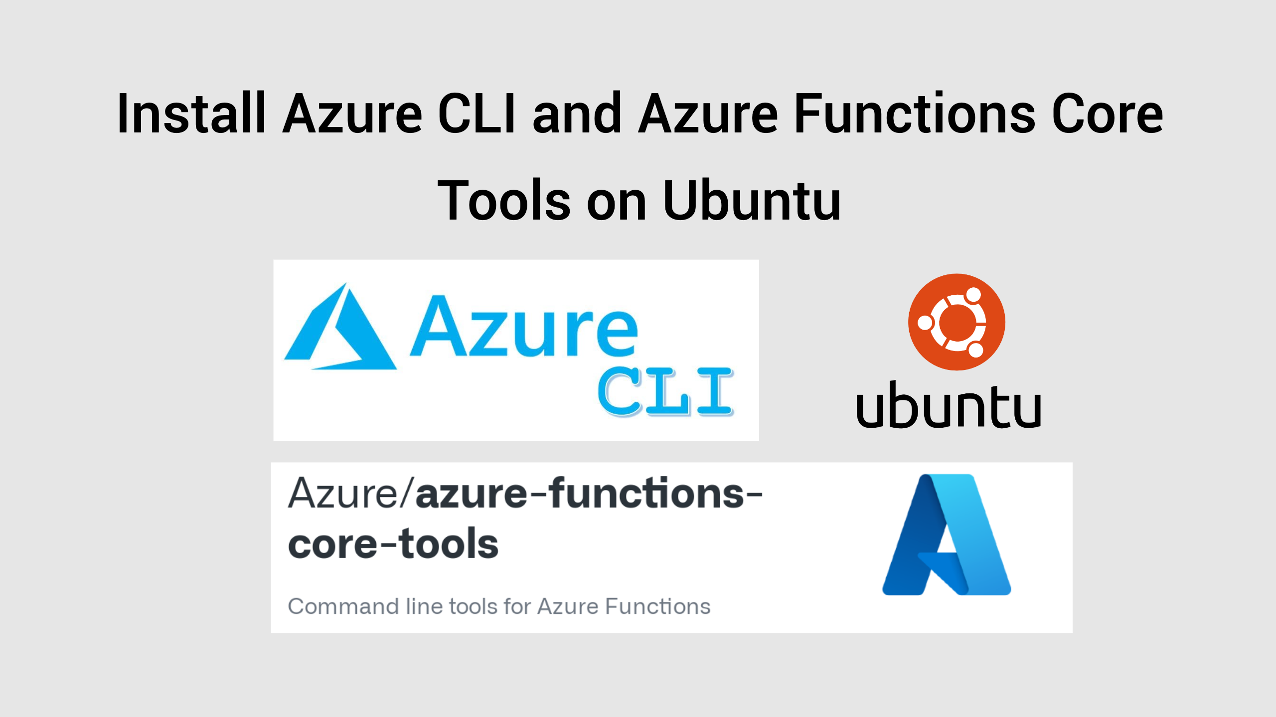 Install Azure CLI and Azure Functions Core Tools on Ubuntu