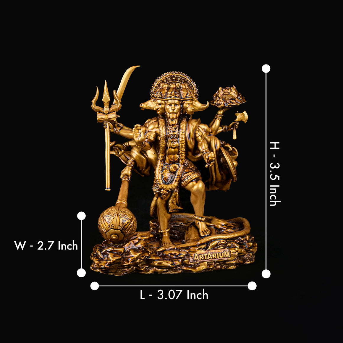 Panchmukhi Hanuman Idol Emblem of Divine Protection and Power