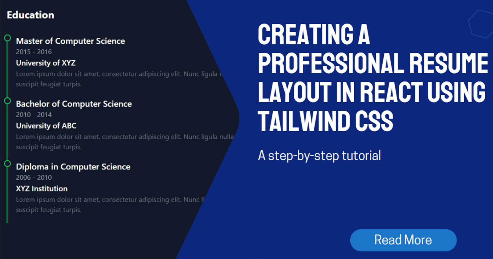 How to Create a Professional Resume Layout in React Using Tailwind CSS