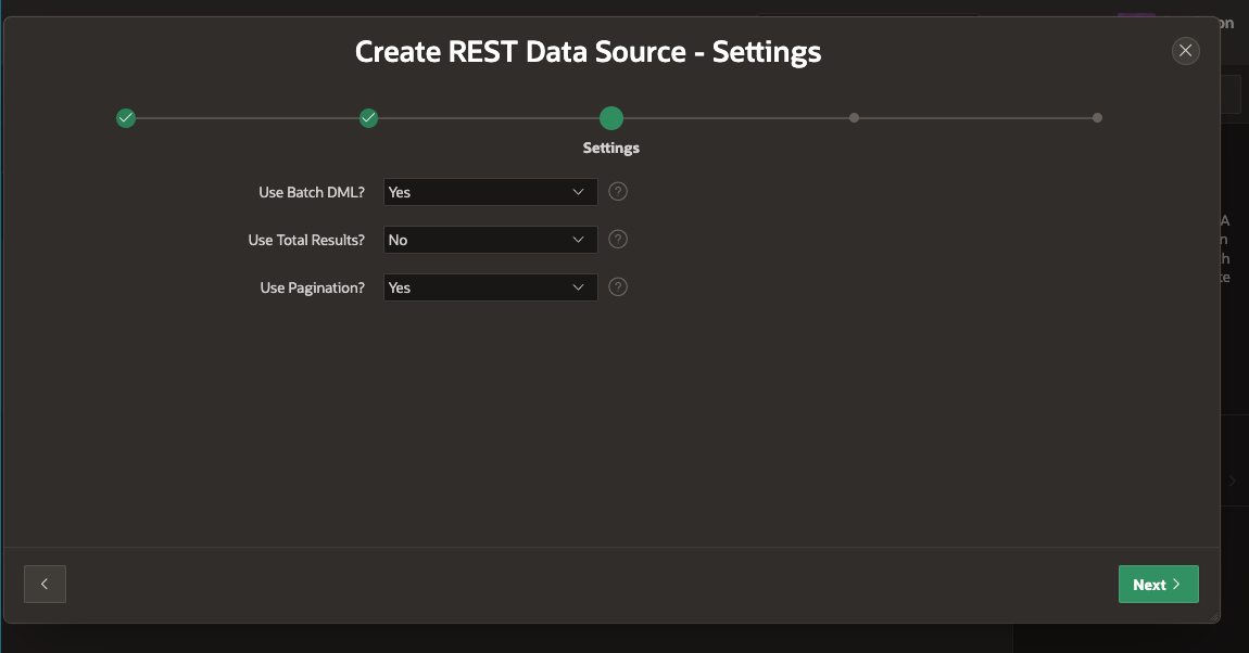 Create an Oracle APEX Fusion SaaS REST Source - 5