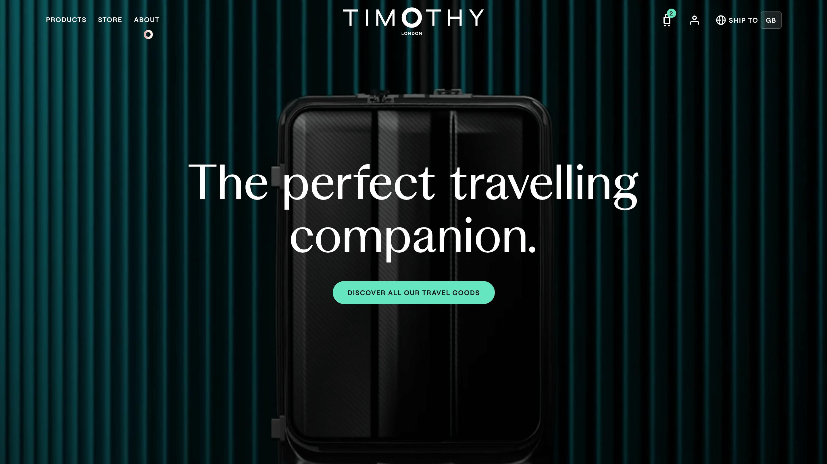 Timothy London website, developed by Brand42 using Weaverse