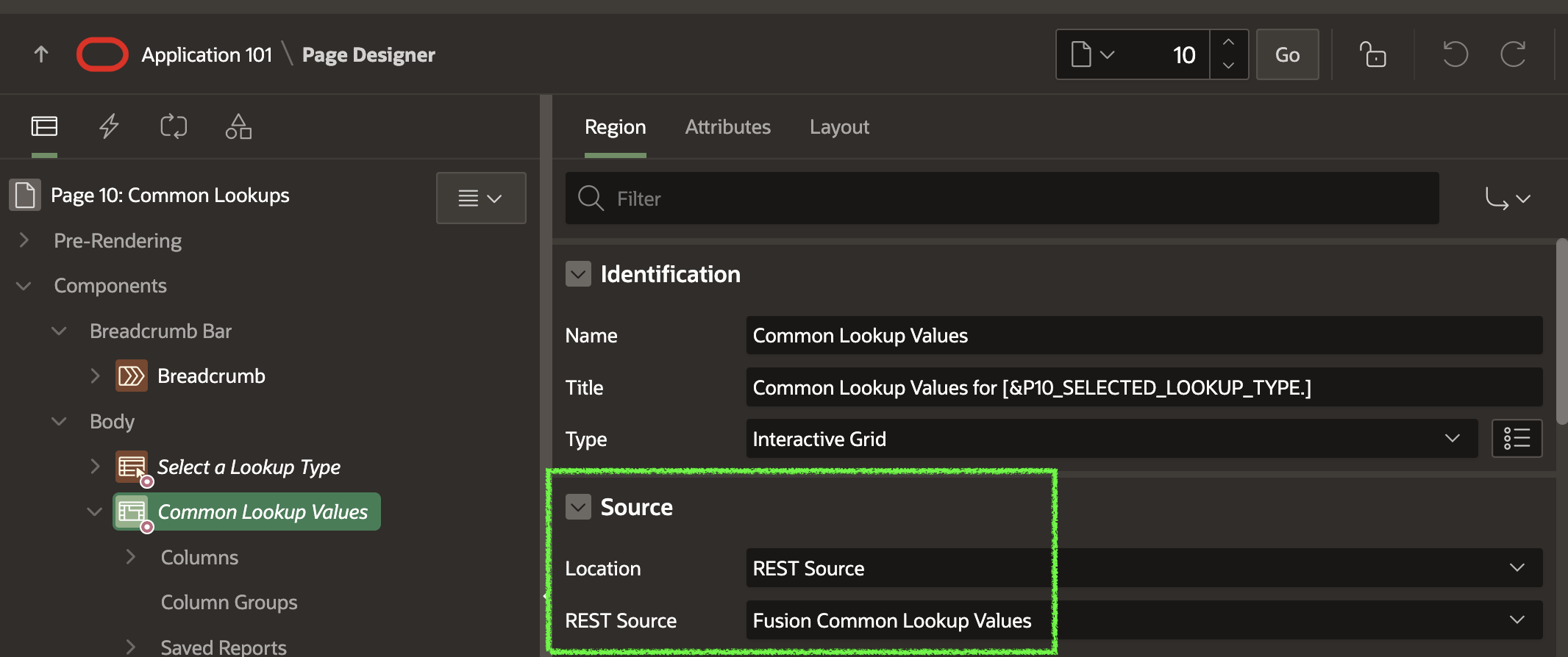 Create APEX IG on Fusion REST Data Source - 1