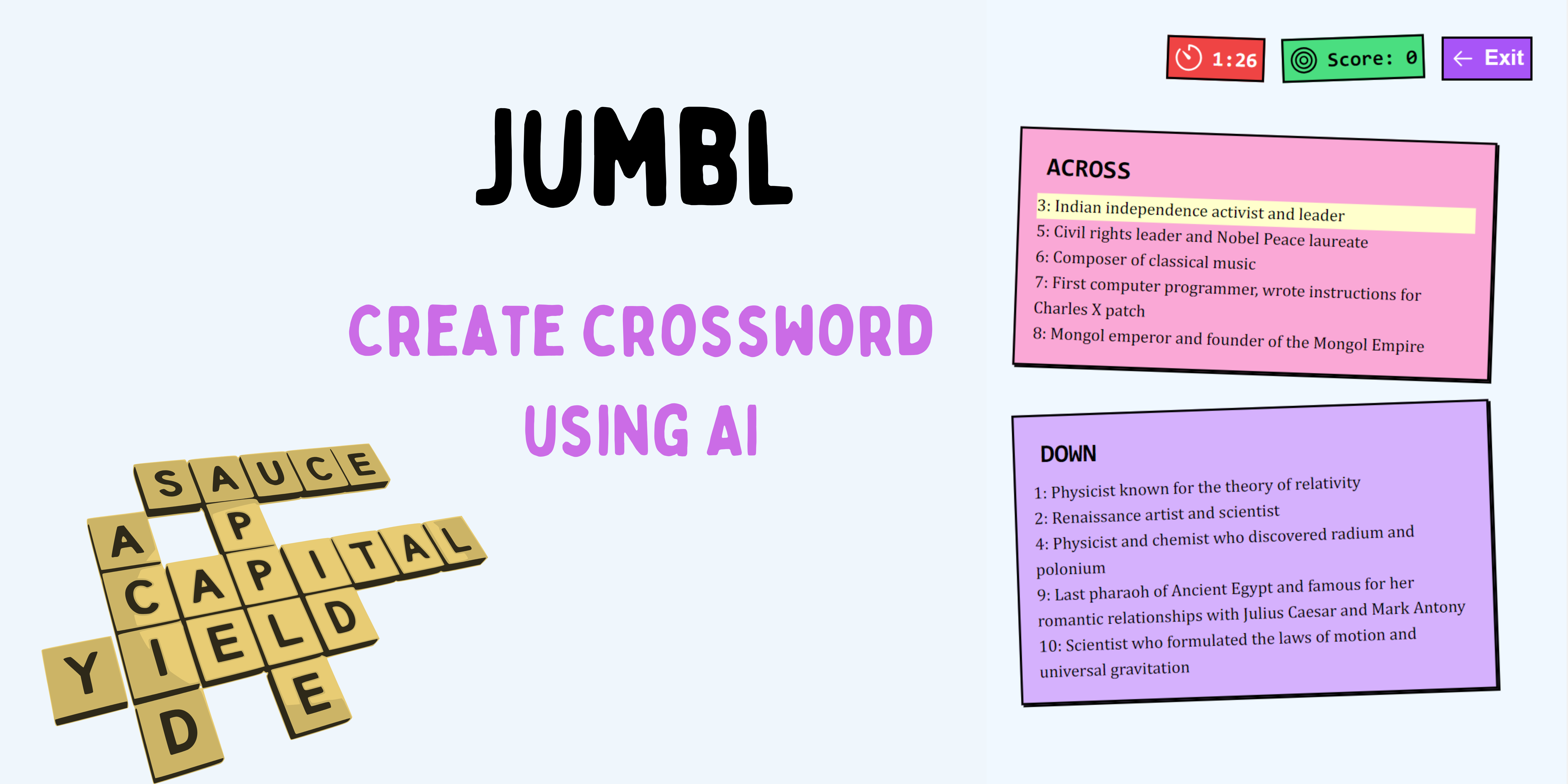 Building Jumbl - AI based Crossword Generator