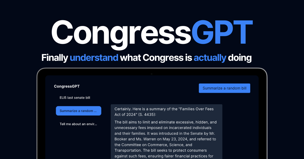 Introducing CongressGPT