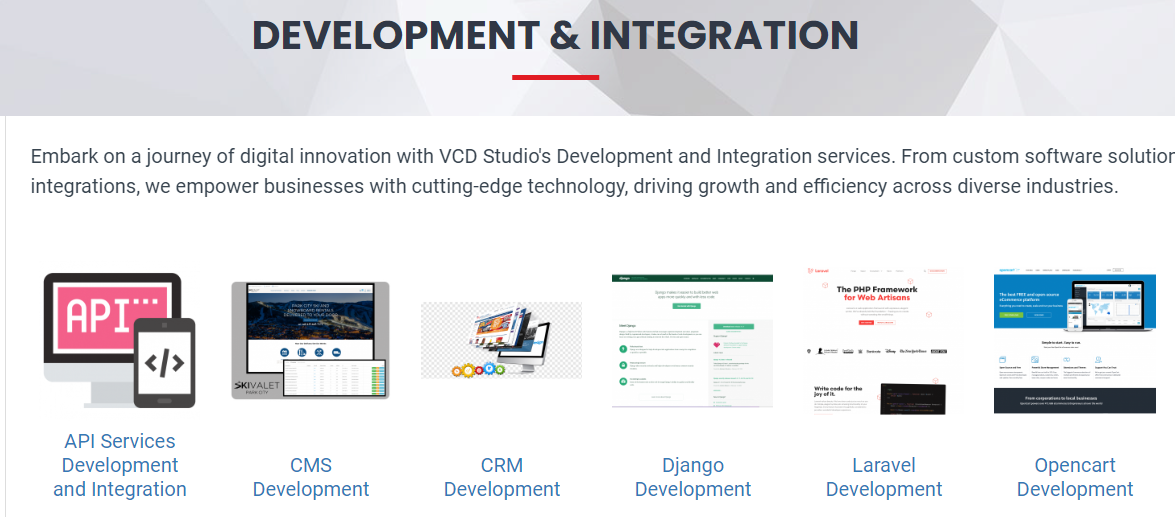 Development and Integration services