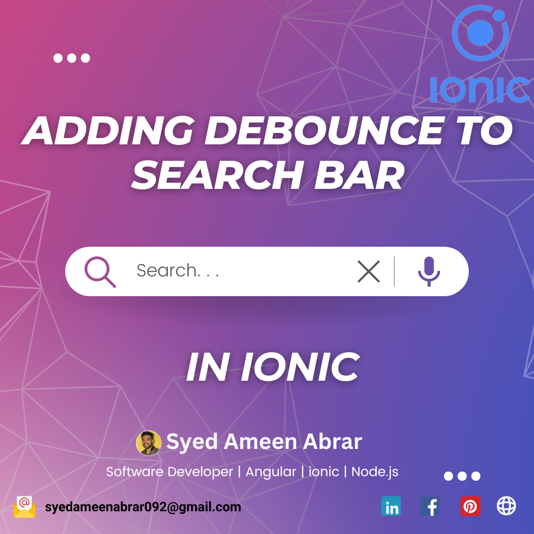 Adding Debounce to Search Bar in Ionic: A Step-by-Step Guide