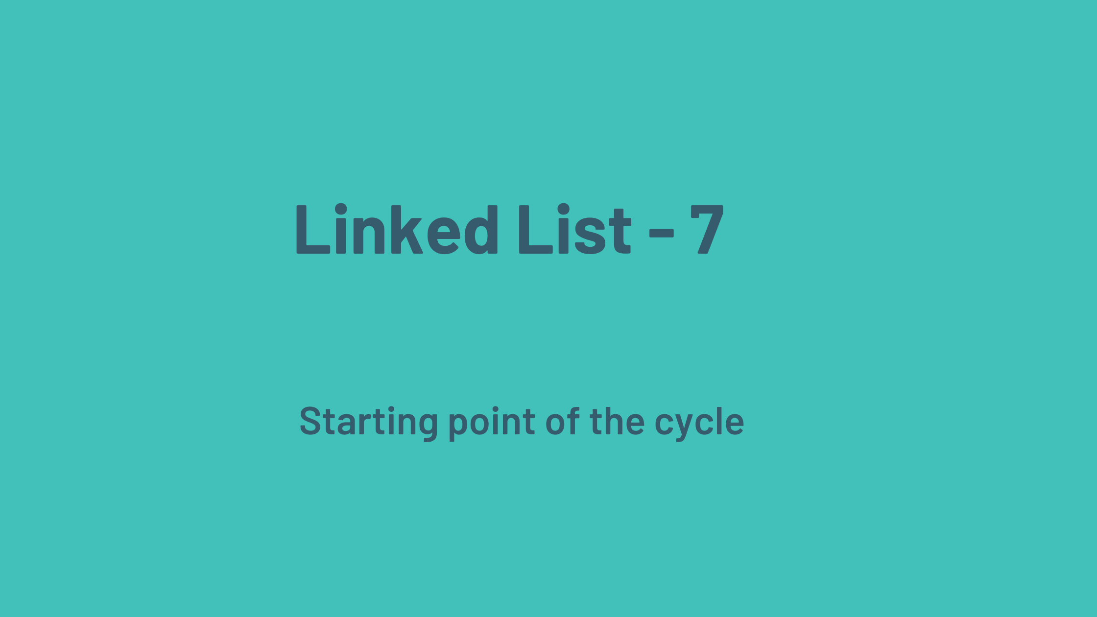 LL 7 - Find the starting point in Linked List Cycle