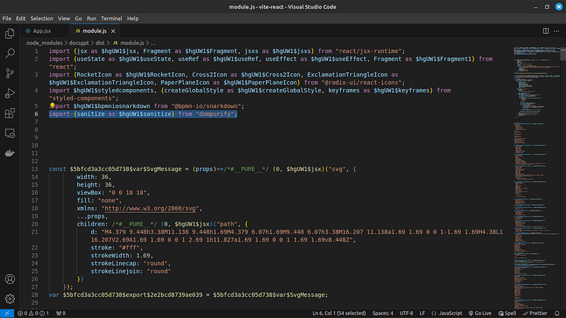 Importing sanitize in module