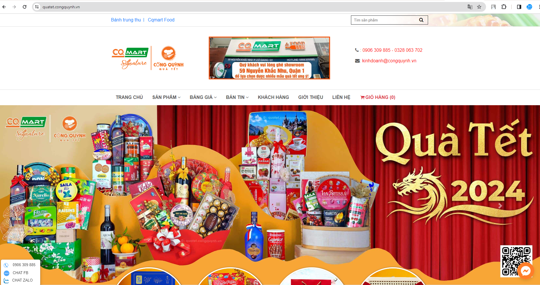 Mua quà tết online chất lượng, chính hãng tại Quà tết CQ Mart