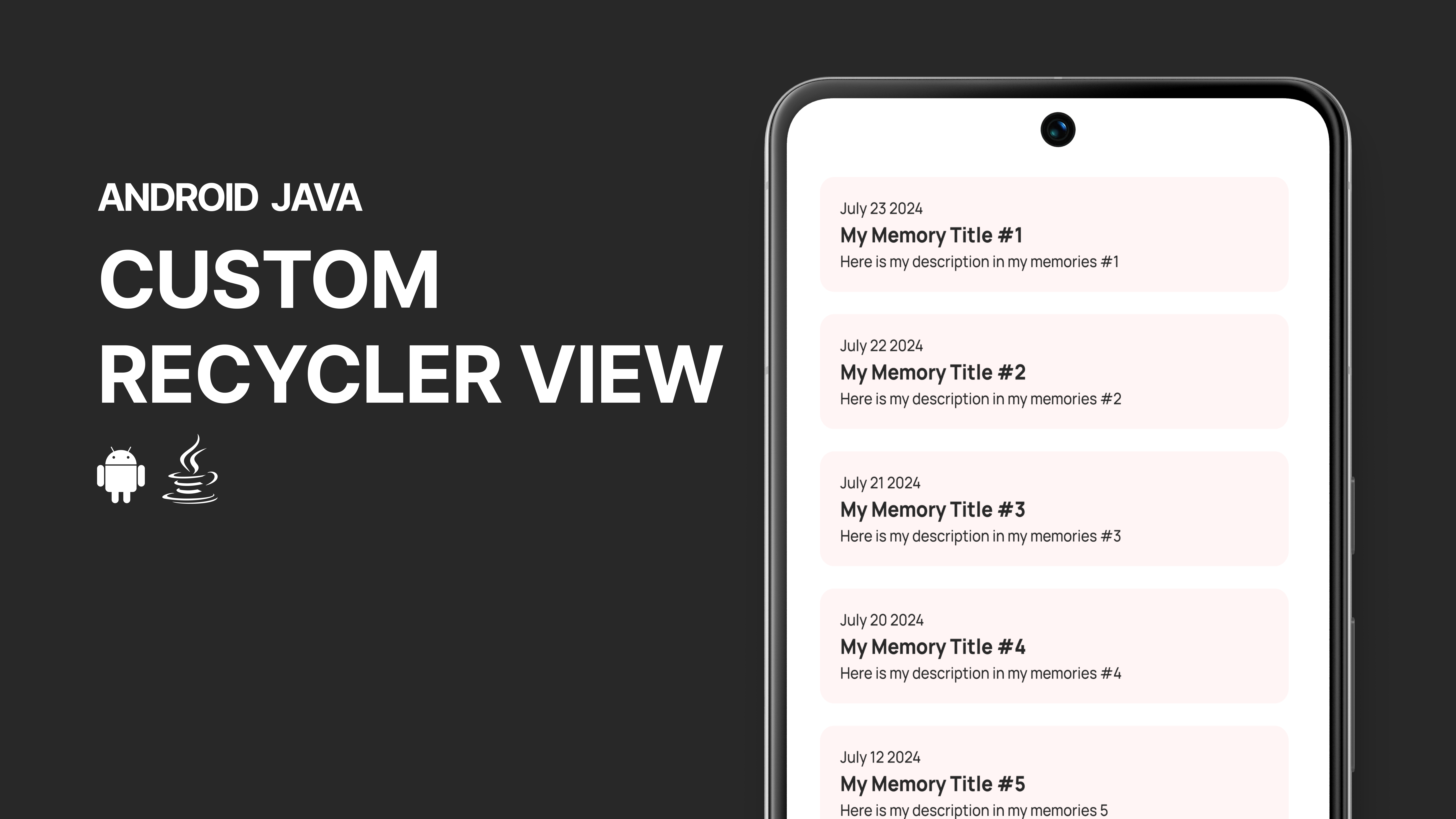 Custom Recycler View in Android Java By Thirdy Gayares