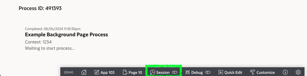 APEX Builder Toolbar