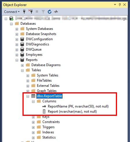 Verifying Table Creation