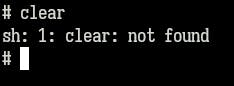 clear command NOT found