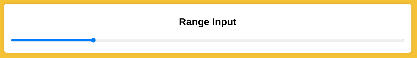 input type: range